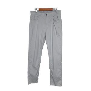 Faherty Movement Pants Light Gray Color 5 Pockets Straight Leg Size 30 x 30